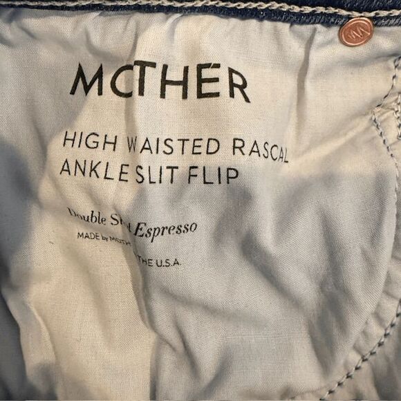 Mother Jeans High Waisted Rascal Ankle Slit Flip Double Shot Espresso Size 27 - Picture 13 of 16